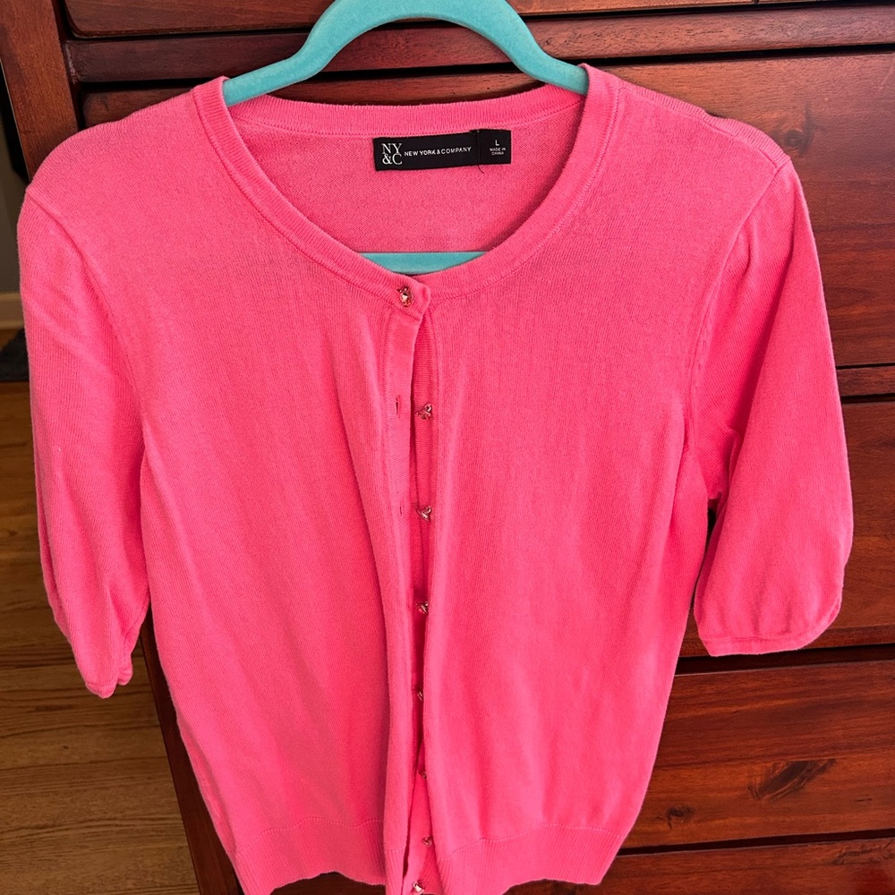 Light pink cardigan.  100 cotton.  Coverup for sleeveless dresses/ blouses.